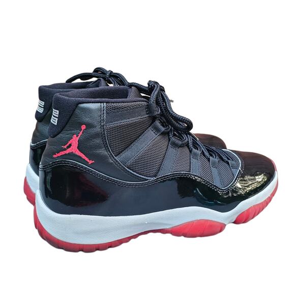 Air Jordan 11 Retro Playoffs Bred Size 9 Black Red XI Nike Jumpan 23 378037-061 - Picture 7 of 16